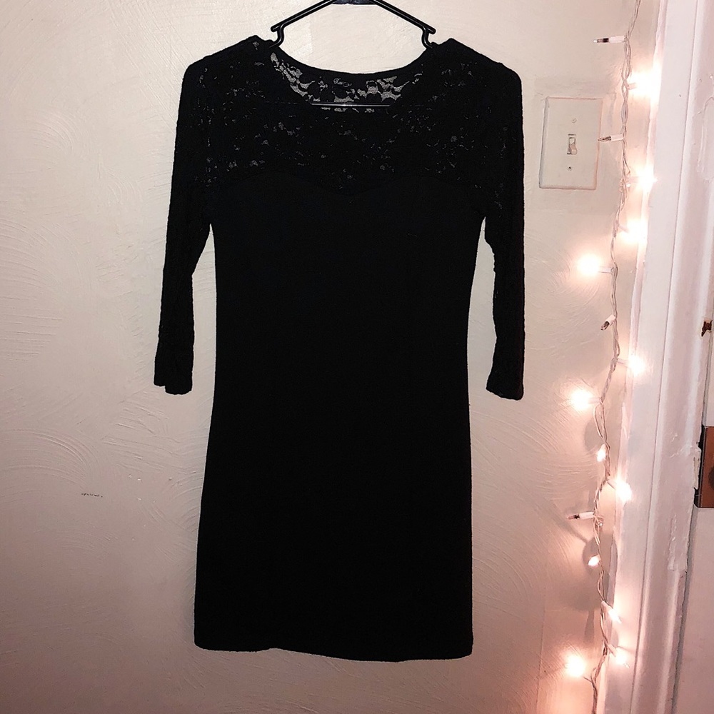 Black lace dress